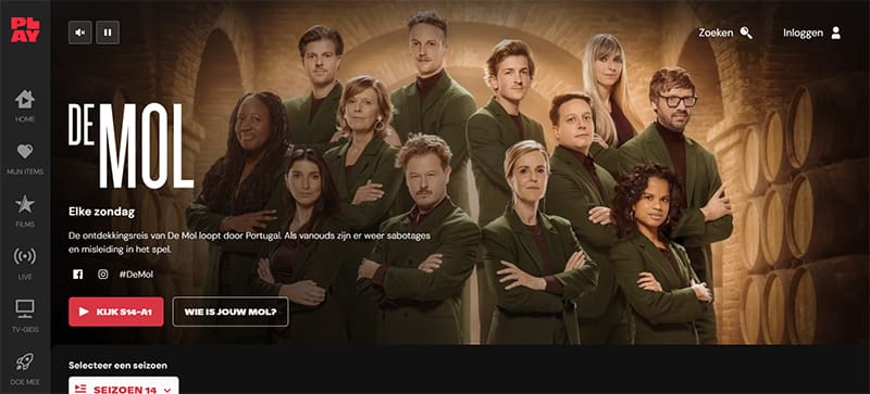 Wie is de Mol België seizoen 14 op Play Wie is de Mol België seizoen 14 streaming gratis op Play