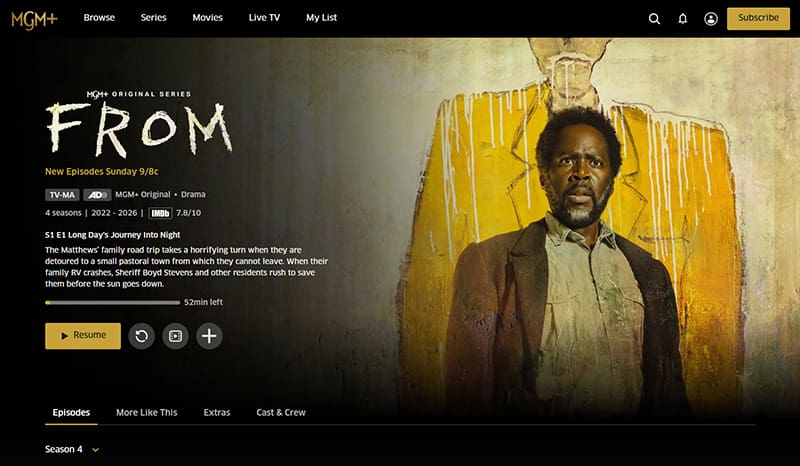 From seizoen 4 streaming op MGM+