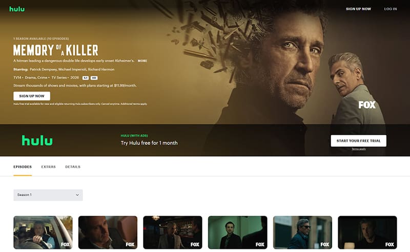 Memory of a Killer streaming op Hulu