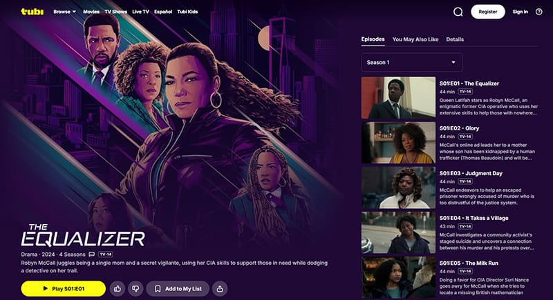 The Equalizer serie streaming gratis op Tubi