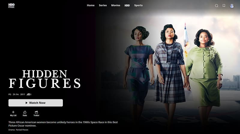Hidden Figures op HBO Max Hidden Figures streaming op Amerikaanse HBO Max