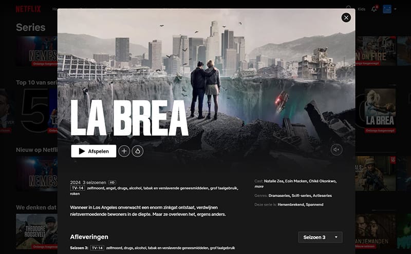 La Brea is te zien op Netflix in Amerika