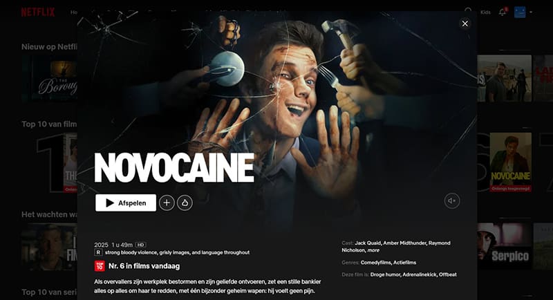 Novocaine op Netflix Novocaine streaming op Netflix