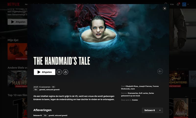 The Handmaid's Tale seizoen op Netflix The Handmaid's Tale seizoen 6 streaming op Netflix