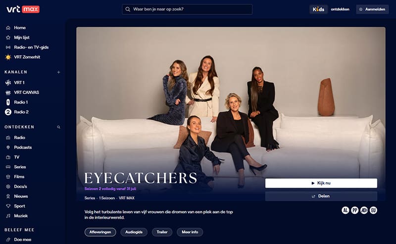 Eyecatchers op VRT Max Eyecatchers streaming op VRT Max